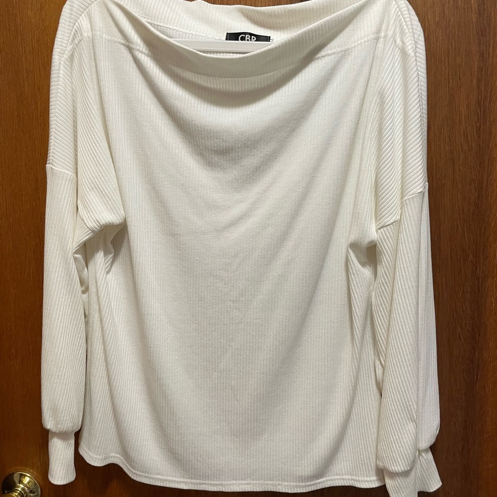 CBR Ivory Ribbed Knit Top